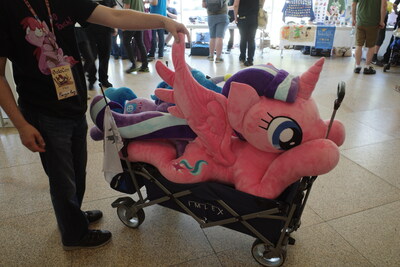 Probably the largest plushie I saw this year. (Although there were others that at least came close.) Real heavy limbs, too.