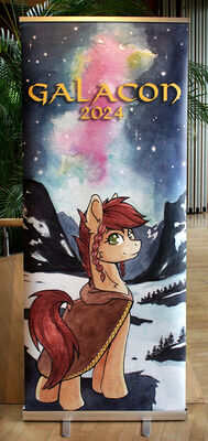 This year's roll-up. It was auctioned for charity later.